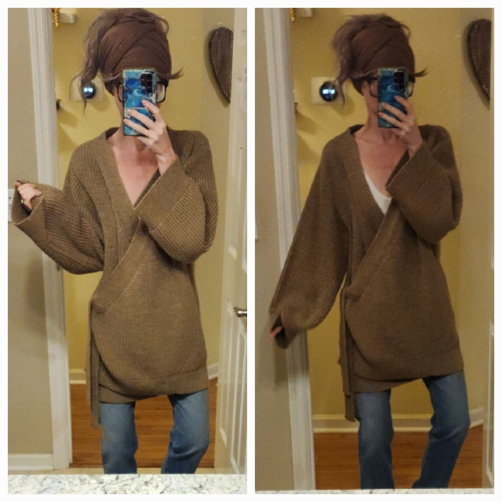 🦄❤️AMAZING Free People We The Free Oversized Wrap Cardigan Sweater - RARE!❤️🦄